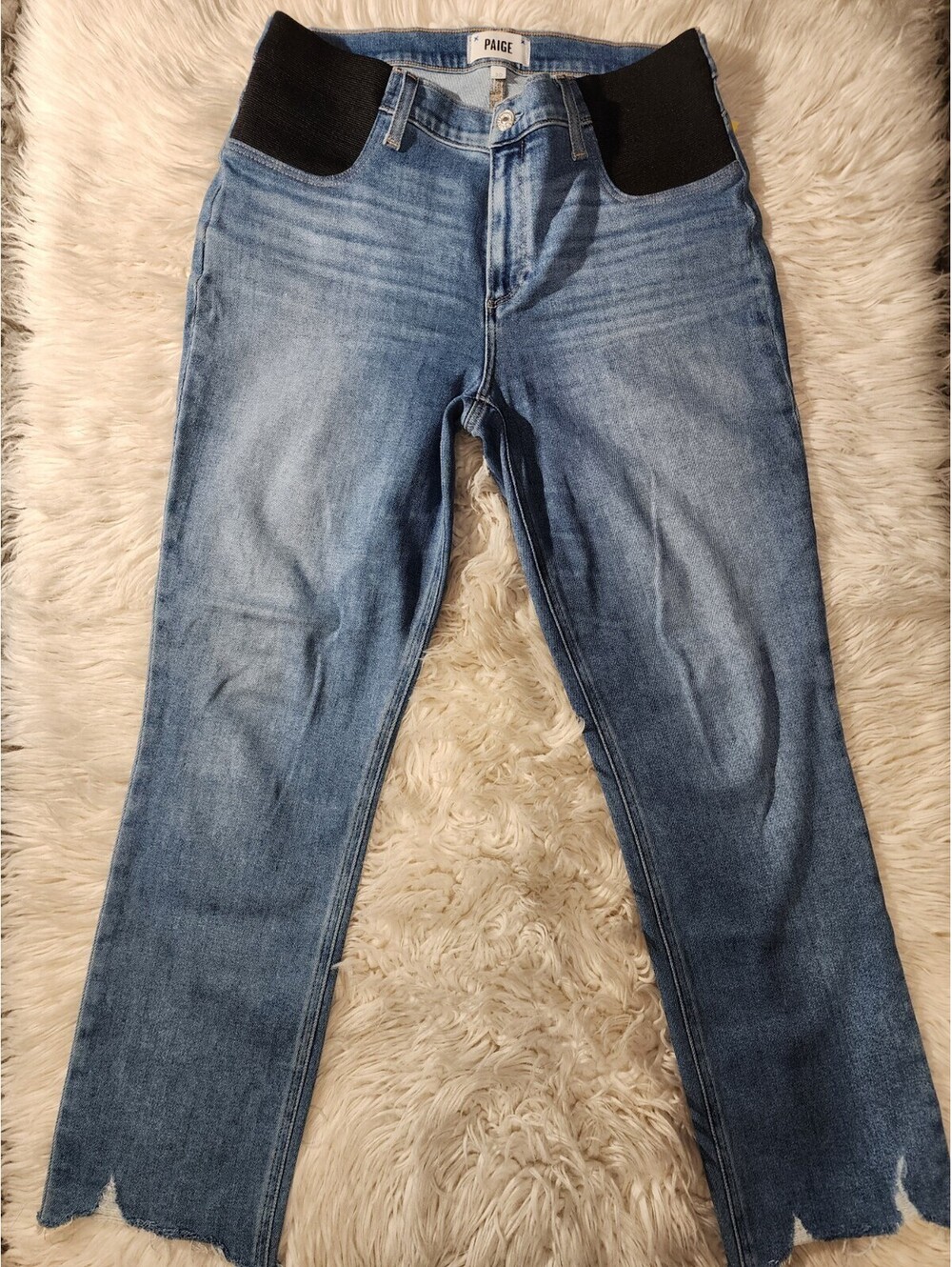 Women’s Paige Cindy Maternity Jeans Stretch Size 30 Color  Azul  Cómodo